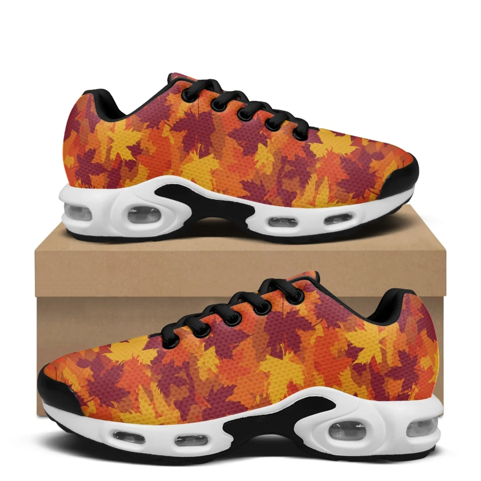 PENSTROLL Modern Men's Air Cushion Shoes Breathable Shock-Absorbing Running Sneakers for Casual Mens Maple Leaf