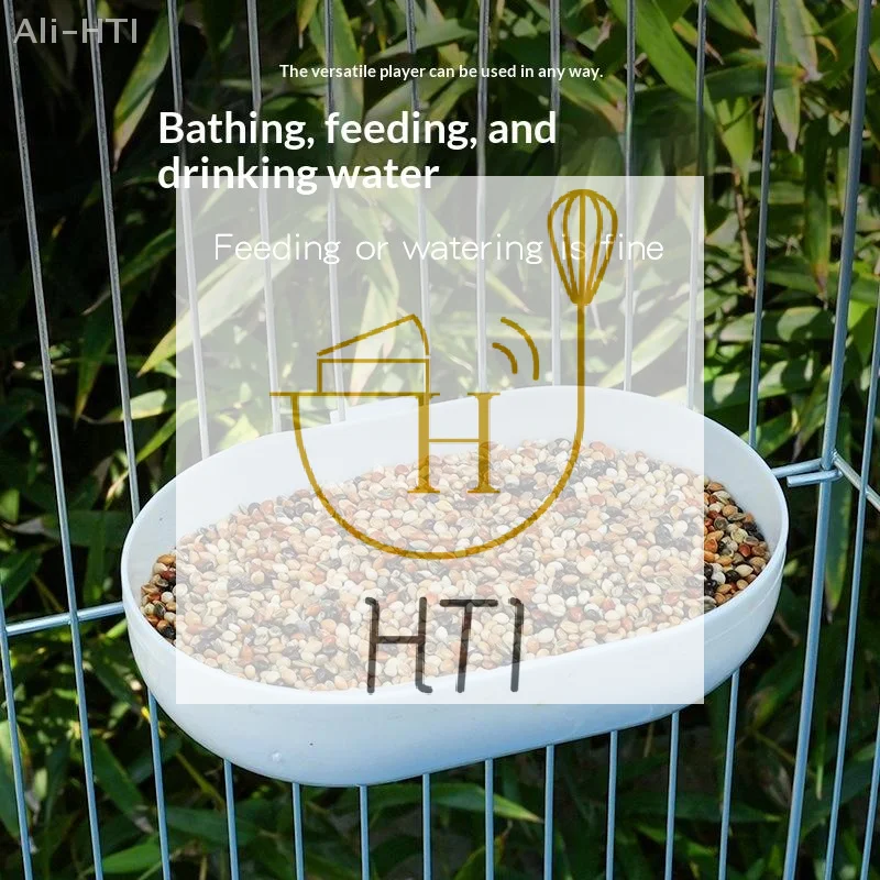 Hanging Bird Parrot Bath Basin Multifunctional Feeding Bowl Bird Cage Accessories Bird Parrot Parakeets Feeder Bird Supplies