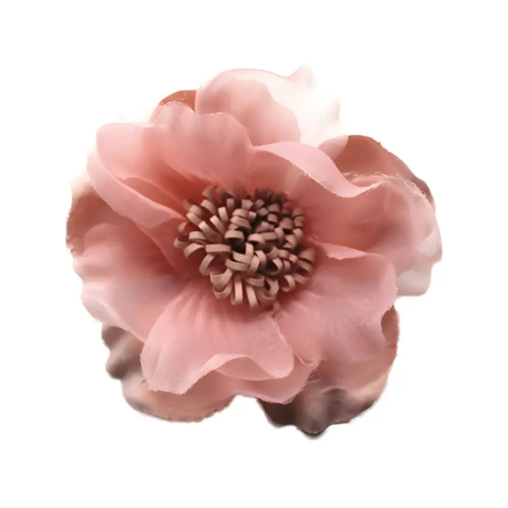 Broche de flores de tela de moda, alfiler de flores artificiales hecho a mano, decoración de boda, tocado de mujer, versión coreana