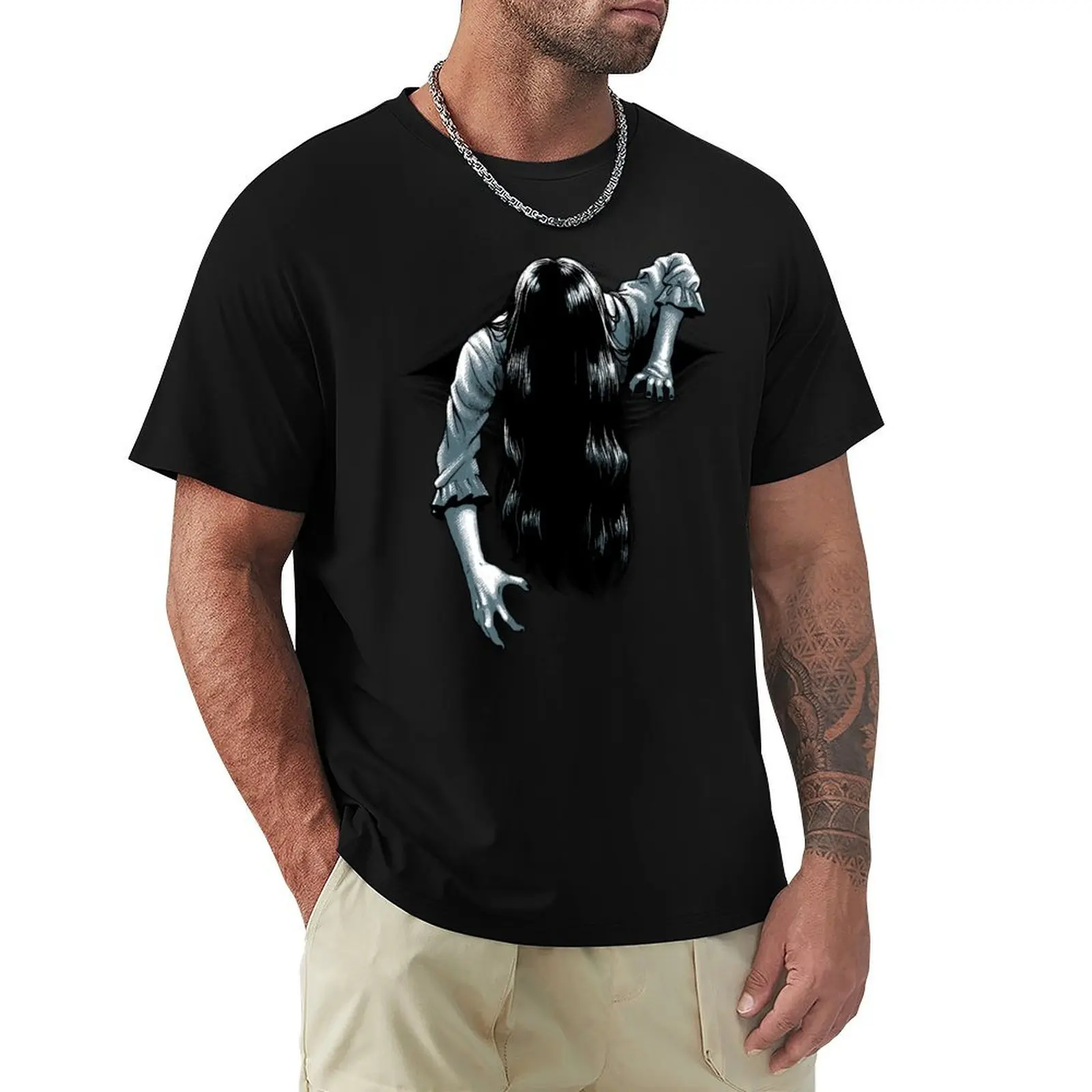 

Creepy Ghost Girl Emerging From Your Wherever T-Shirt luxury t-shirt topping custom t shirt plain black t shirts men