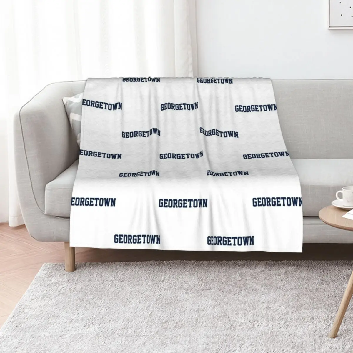 

Georgetown - Georgetown University - Hoyas - Hoya Saxa Throw Blanket Cute Plaid Tourist Thins Blankets For Sofas Blankets