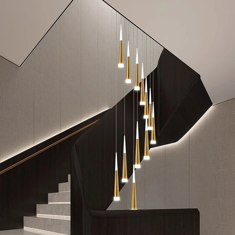 

Modern Home Decor Led Lights Pendant Light Lamps Forstaircase Chandeliers For Living Room Hanging Light Indoor Lighting