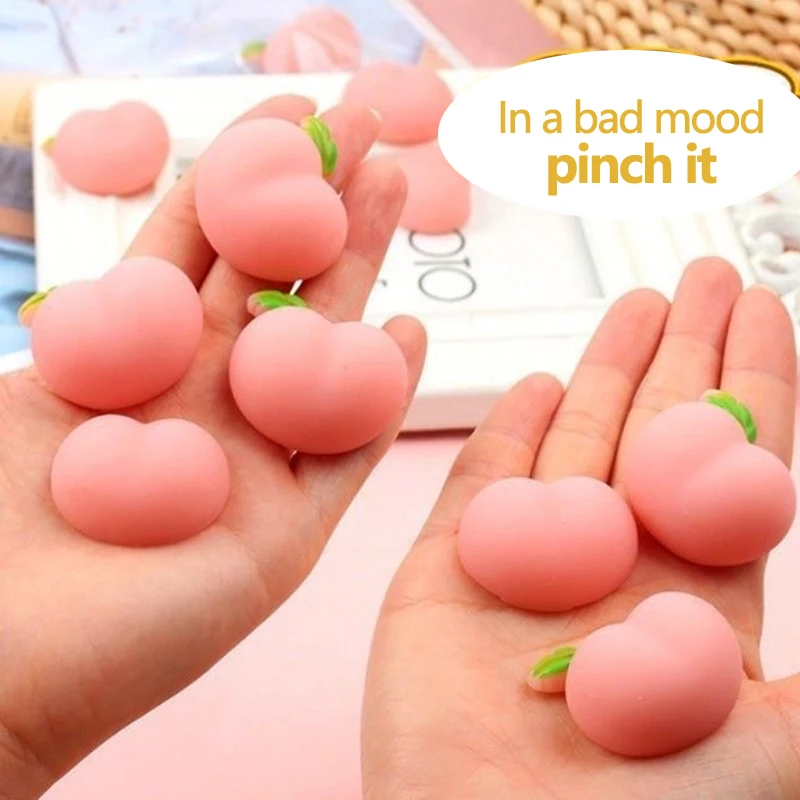 Kawaii Peach Squishies Mochi Squishy Toys For Kids Antistress Ball Squeeze Party Favors Stress Relief Toys For Birthday Gift J52