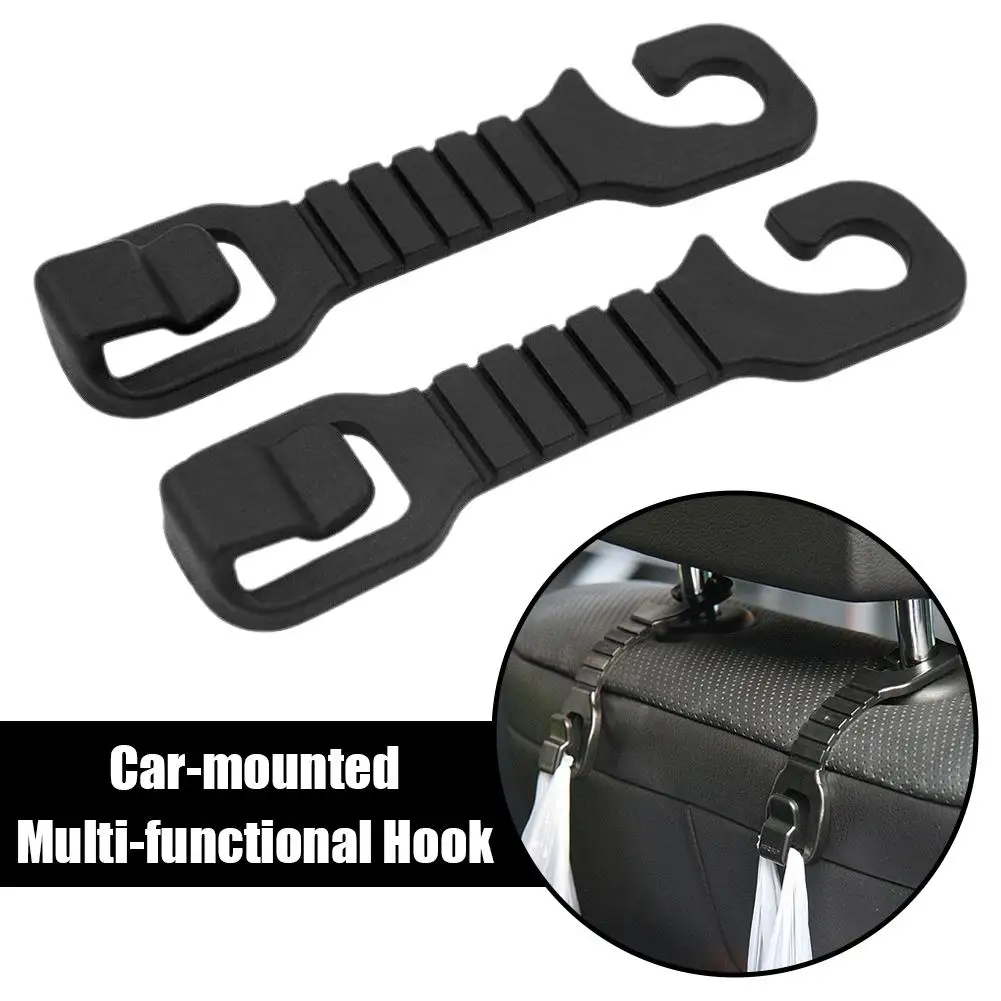 

2pcs Car Headrest Hooks Hanger for Bags Holder Clips Auto Fastener Hooks Car Storage Interior Accessori T3N9