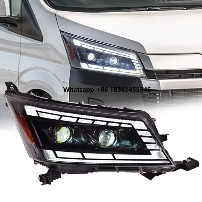 

For Hiace 2019 2020 2021 2022 Car Accessories Headlight Assembly Front LED Headlight Upgrade Durable Headlight DRL