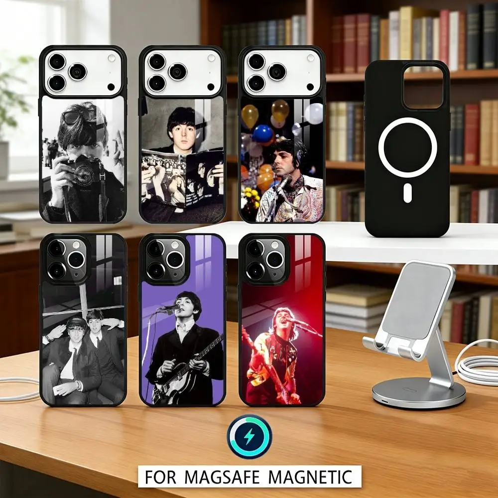 

Singer P-Paul M-McCartney Phone Case Magnetic For iPhone17 16 15 14 13 12 Pro Max For Magsafe Wireless Charging Cover