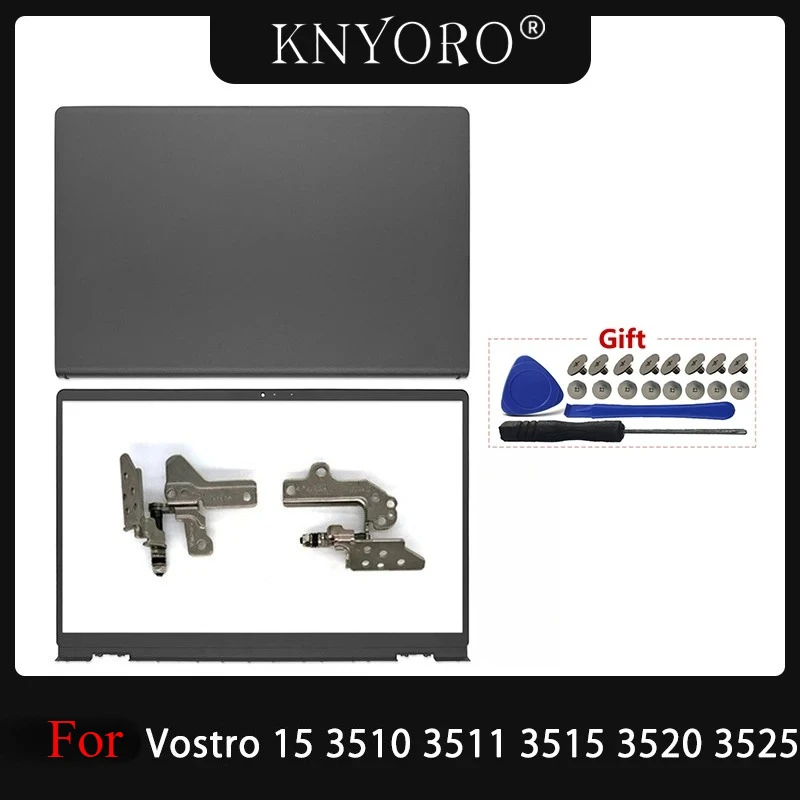 NEW For Vostro 15 3510 3511 3515 3520 3525 0DWRHJ Rear Lid TOP Case Laptop LCD Back Cover Front Bezel Frame Hinges L&R Black