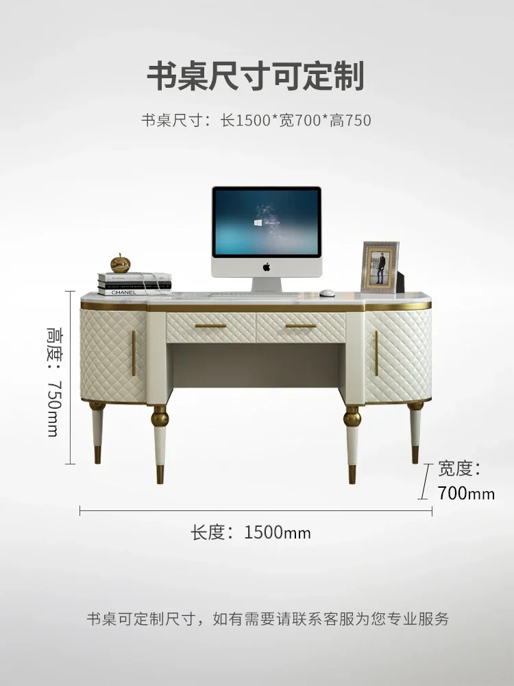 مكتب دراسة إيطالي فاخر مكتب رخامي أوروبي ما بعد الحداثة