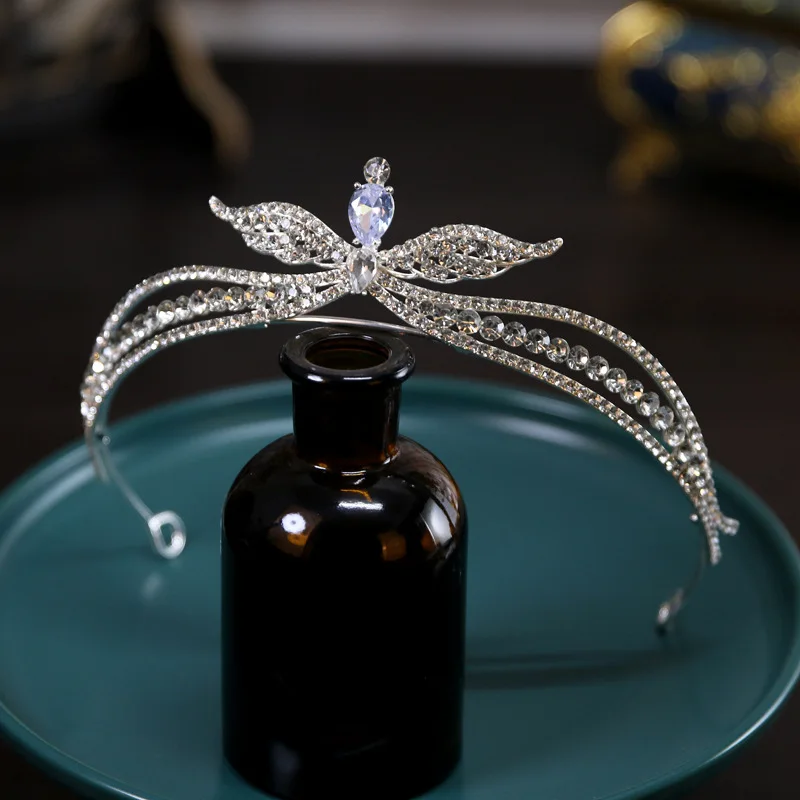 

Bride's Tiara Angel Wings Crown Headpiece
