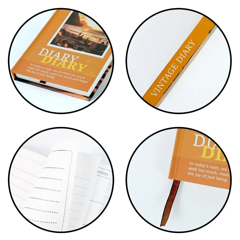 98 sheets Beach Agreement Theme Notebook romantic Creative Diary notebook Multifunction Thick Paper Diary Handbooks Office