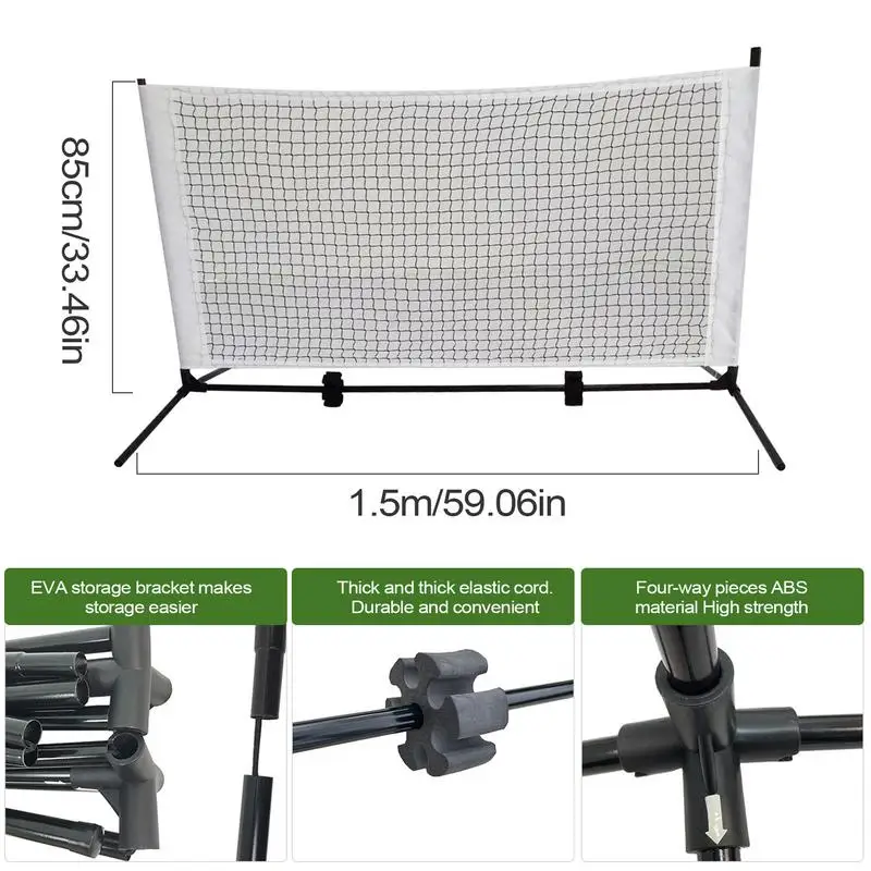 Portable Pickleball Net System Badminton Net With ABS Frame Stand Equipment Pickle Ball Net Tennis Net For Outdoor/Indoor