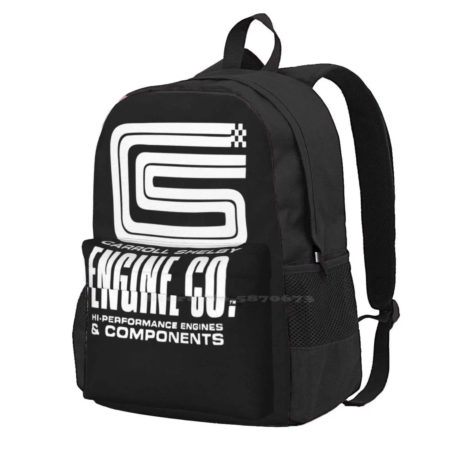 Carroll Engine Co School Bags Travel Laptop Backpack Shelby Car Racing Retro Shelby