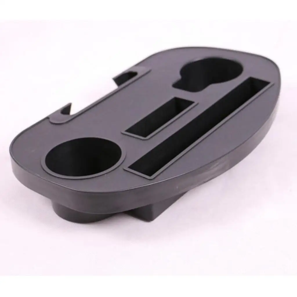 Relaxer Chair Cup Holder Folding Side Table with Mobile Device Slot for Reclining Armchair Office and Gaming Use