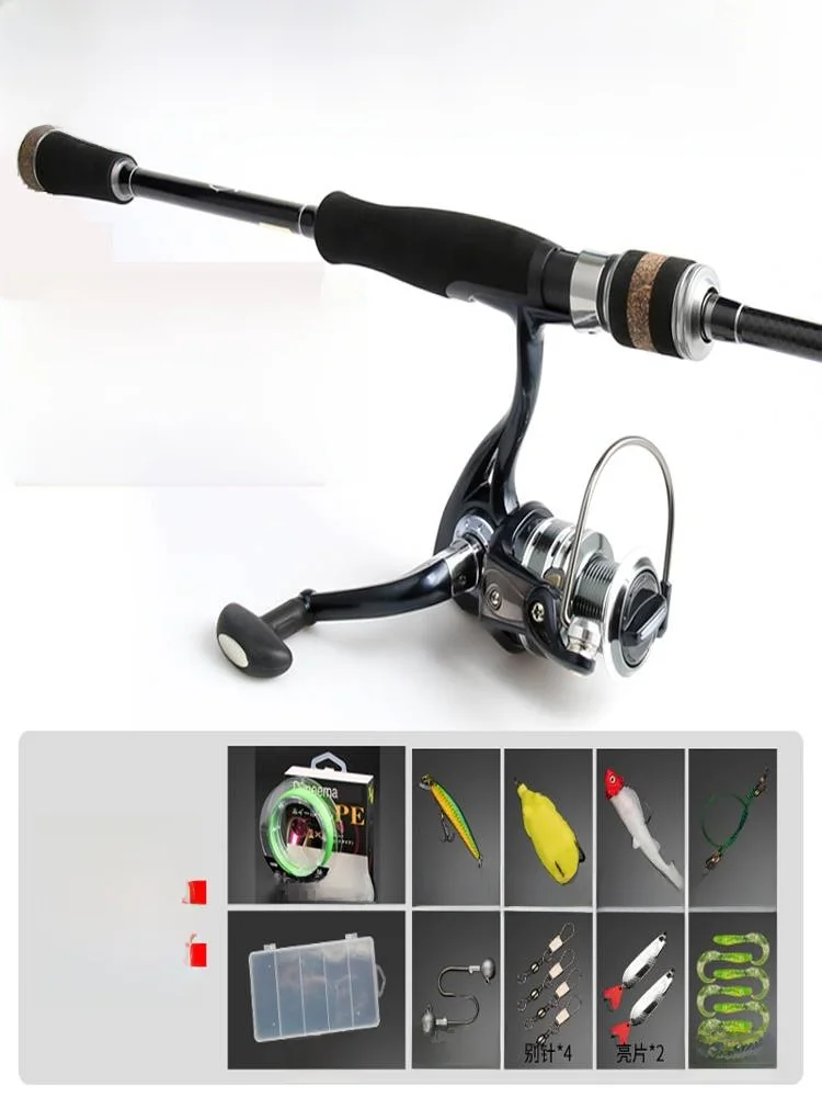 طقم صنارة صيد من ألياف الكربون بطول 2.7 متر، مقبض على شكل مسدس، لصيد الأسماك في البحر، صنارة صيد طويلة المدى، طقم صنارة صيد س... #3