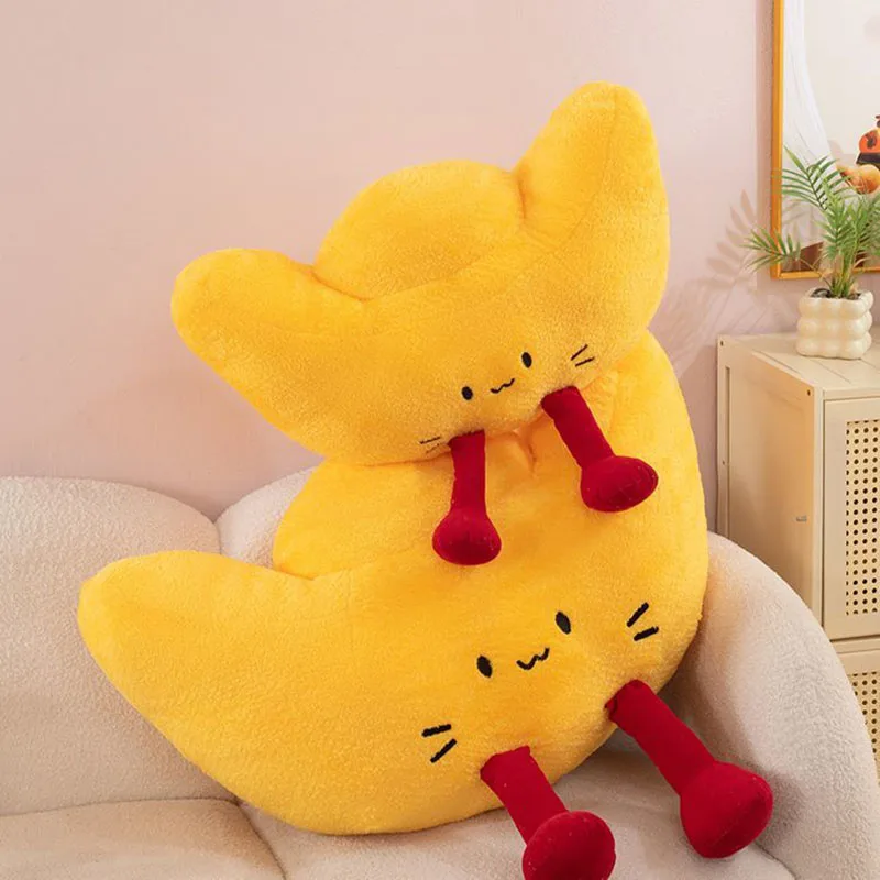 

Cute Gold Ingot Plush Pillow Lucky Yuanbao Stuffed Animal Doll Soft Plushie Toy for Home Decoration Gift Chinese New Year Decor