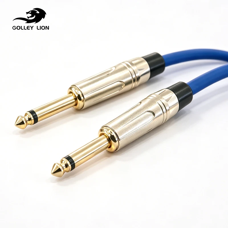 GOLLEY LION Guitar Instrument Cable, 1/4 inch 6.35mm TS Straight Male to Male Mono Cord