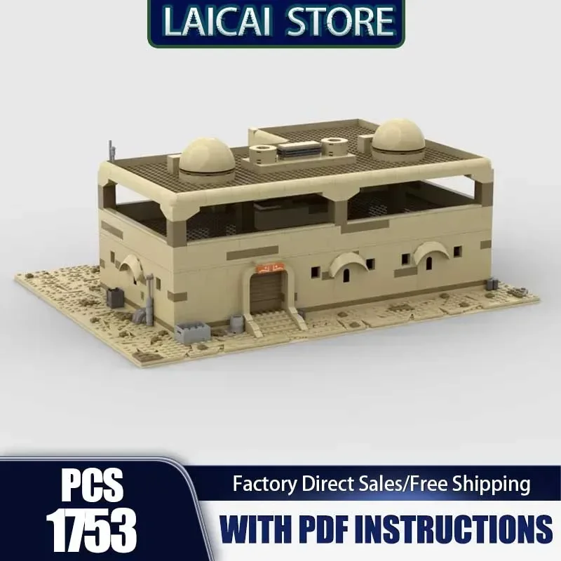 

Moc Building Blocks Tatooine Two Story House Model Technology Popular Star Movie Model Bricks DIY Assembly Toys Set Gifts