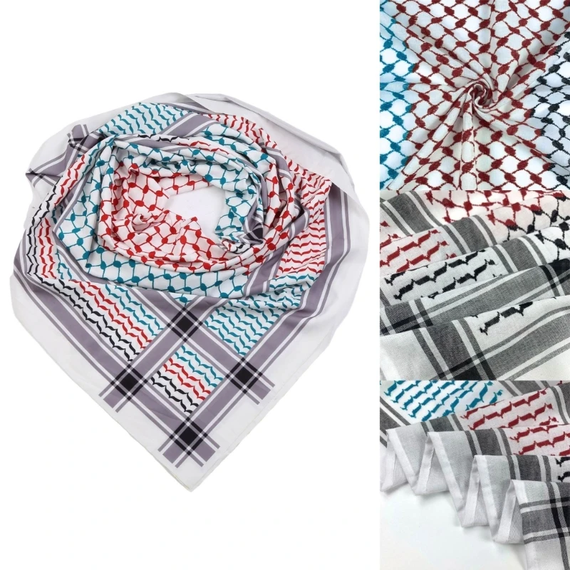 Geometric Jacquard Mens Fashion Shemagh Scarf Desert Scarves Arabian Shawl Wrap Drop shipping