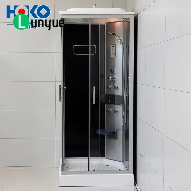 Luxury Square Multi Function Steam Sauna Shower Room with Massage for Home Bathroom Spa Relaxation Modern Design Easy Install