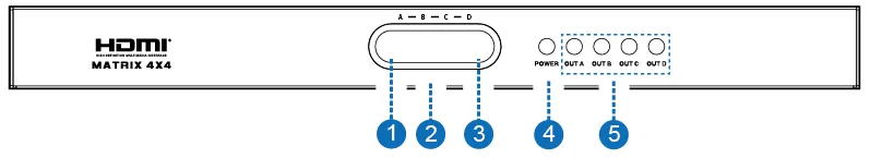 Control IP 4K UHD HDR10 POC RS232, 4x4 HDBaseT, HDMI 2,0, matriz, extensor de conmutador a 70m para sistema de cine en casa