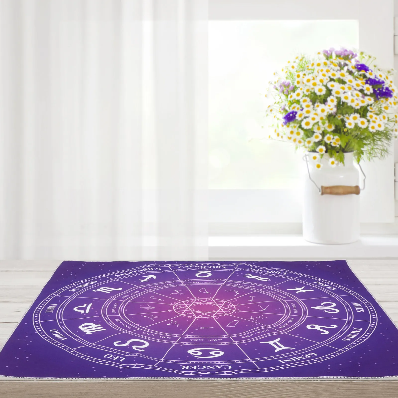 Astrology Divination Tablecloth Thick Wear-Resistant Tarot Mat for Altar Tarot Reading Room Decoration Astrology Table Cloth
