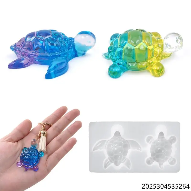 السلاحف البحرية المفاتيح قالب من السيليكون-المحيط موضوع راتنجات الايبوكسي DIY قالب الحرفية لإنشاء سلسلة المفاتيح الحياة البحرية الفريدة #2