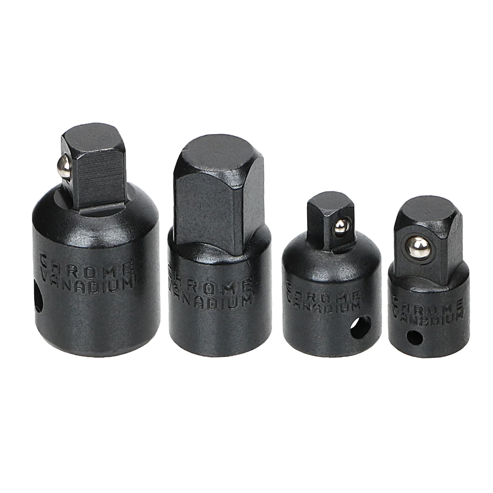 

Редукторная втулка, 4 шт., набор гаечных ключей 1/4 3/8 1/2, конвертер CR-V, хром-ванадиевая сталь, храповой ключ, адаптер торцевого ключа