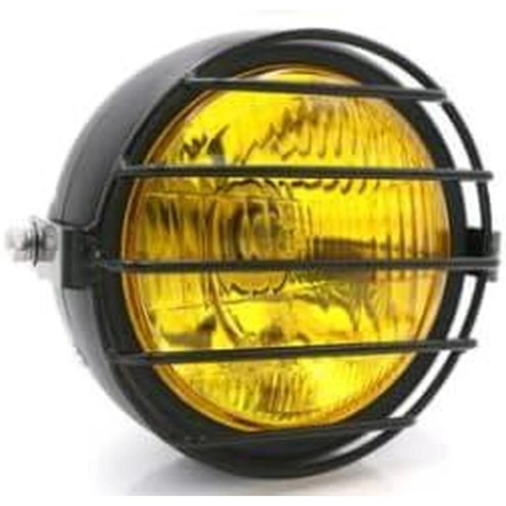 

Motorcycle Headlight Headlamp LED Head Light Front Round Black Yellow Lens for Harley-Davidson Honda Yamaha Suzuki Kawasaki