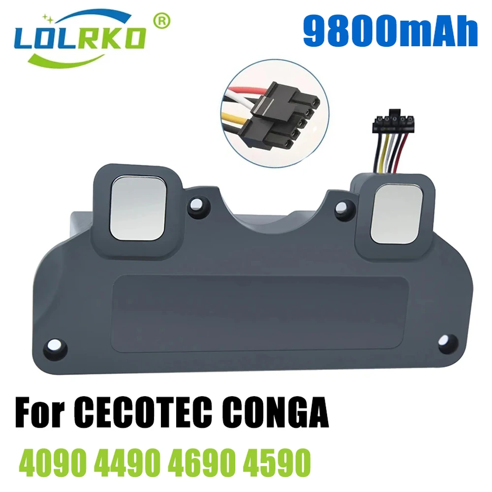 New 9800mAh/12800mAh Replacement Battery For CECOTEC CONGA 4090 4490 4590 4690 Robot Vacuum Cleaner Accessories Spare Parts Tool