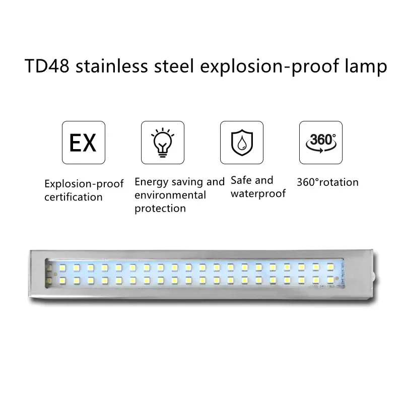 10W-30W LED Milling CNC Machine Tool Light Explosion-proof IP67Waterproof Stainess Steel Shell Lathe Workshop Working Panel Lamp