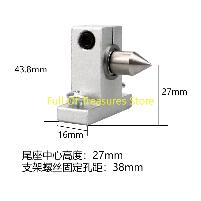 retractable tailstock top woodworking lathe rotary thimble tailstock DIY bead machine rotary thimble