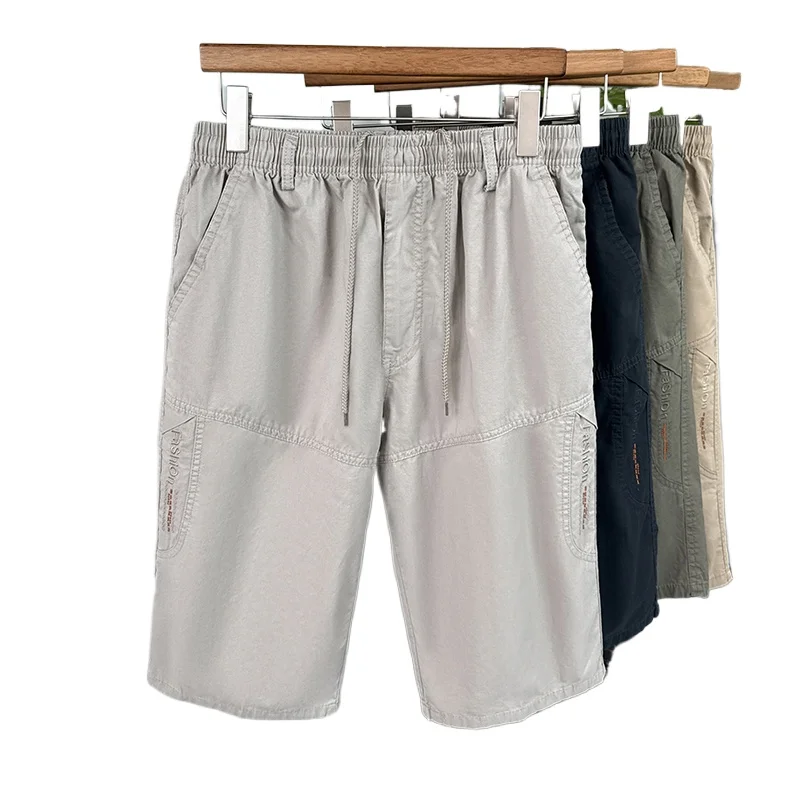 

Men's Cargo Shorts New Summer Breathable 100% Cotton 7-Point Pants Sports Casual Minimalist Style Loose Comfortable Daily Shorts