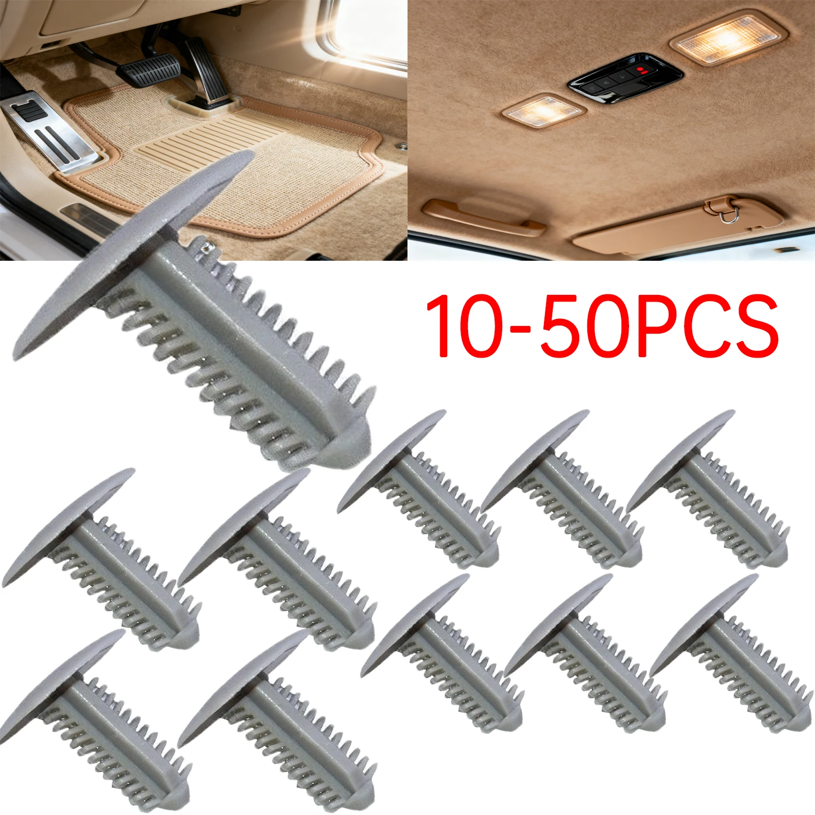 

10-100X салон автомобиля, потолочные зажимы для потолка на крыше, заклепки, фиксатор панели отделки, крепеж из помпона, крепежная винтовая крышка для Toyota Hiace RAV4