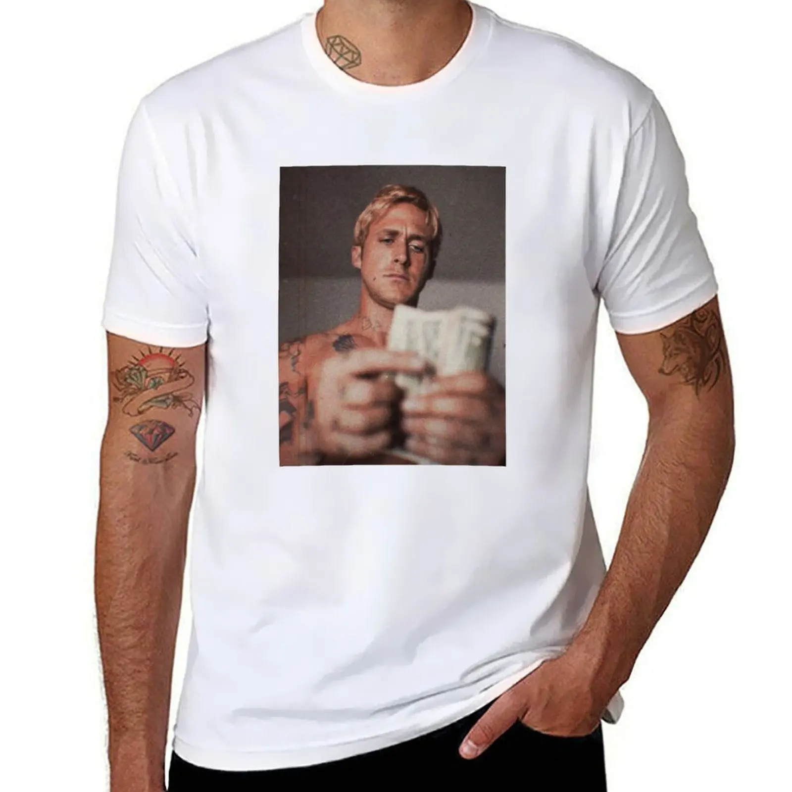 Ryan Gosling The Place Beyond The Pines T-Shirt Anime t-shirt boys whites graphic shirts clothing for men