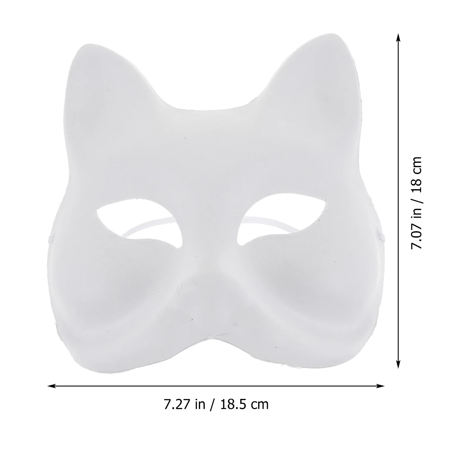 

6 Pcs White Paper Mask Diy Animal Cosplay Fox Hand Painted The Head Masks Unpainted