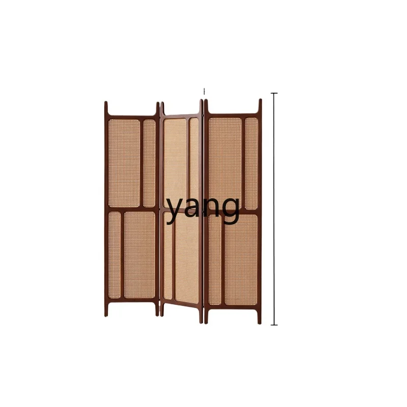 LMM, new Chinese solid wood folding mobile screen household living room entrance small apartment folding screen
