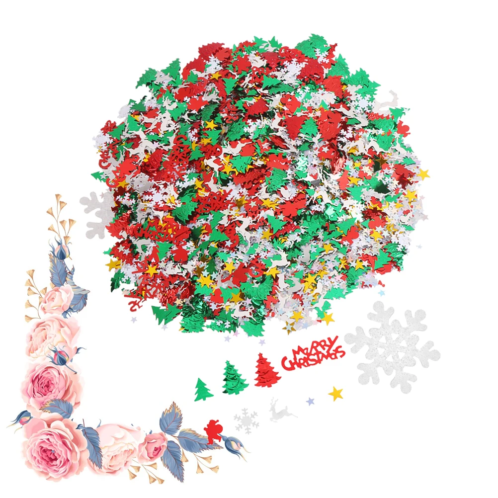 

100G Christmas Confetti Plastic Premium Material DIY Party Decoration Table Scatter Centerpiece Holiday Festival