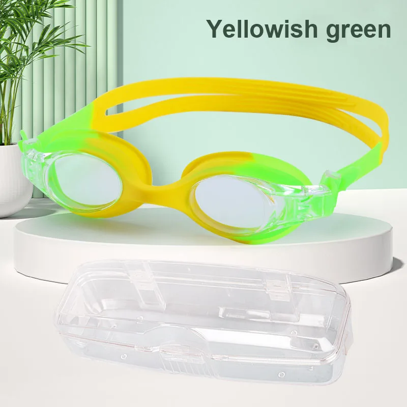 

Children's color goggles High definition anti-fog goggles Boys simple fashion goggles youth outdoor swimming equipment