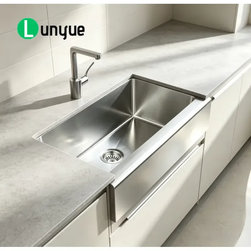 Modern Handmade Large Rectangular Single Bowl 304 Stainless Steel Kitchen Sink Brushed Finish CUPC Certified Undermount