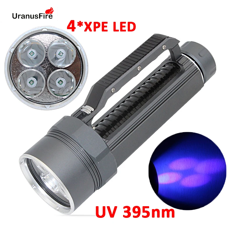 

Uranusfire XPE UV LED Diving flashlight Ultraviolet 395NM Waterproof Underwater 100m Tactical Lantern Torch for hunting