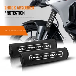 Motorcycle Front Fork Protection Cover For Ducati Multistrada V4 S RS Rally Shock Absorber Dust Protector Stretch Fabrics Sleeve