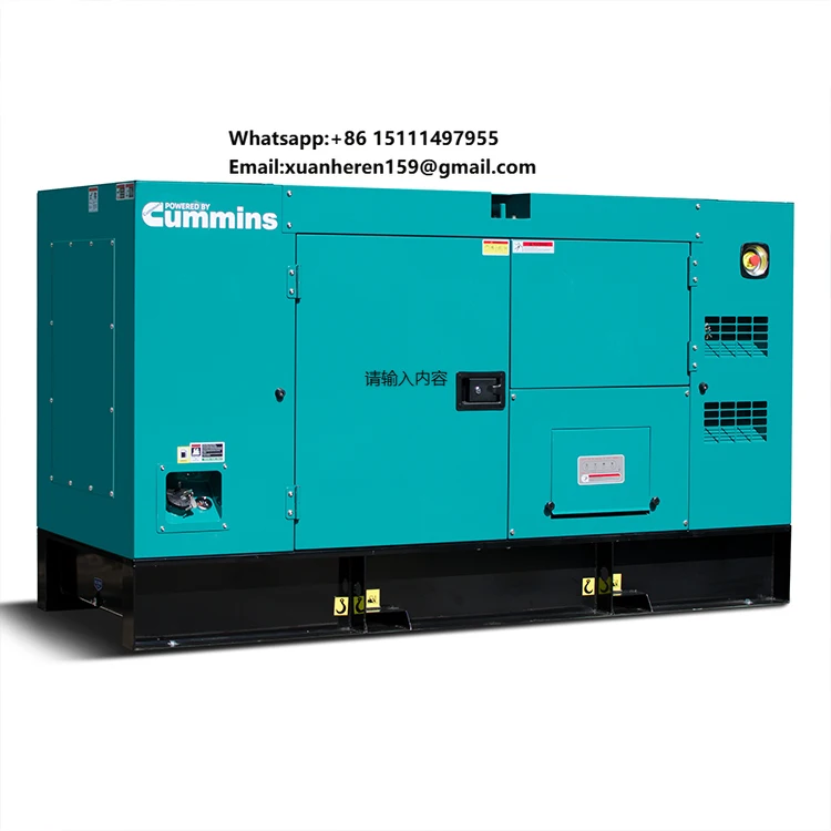 Generador diésel silencioso y abierto de 25kva 30kva 40kva 50kva 60kva, 25kw 100kva 150kva 200kva 250 Kva, portátil, Cummins, precio