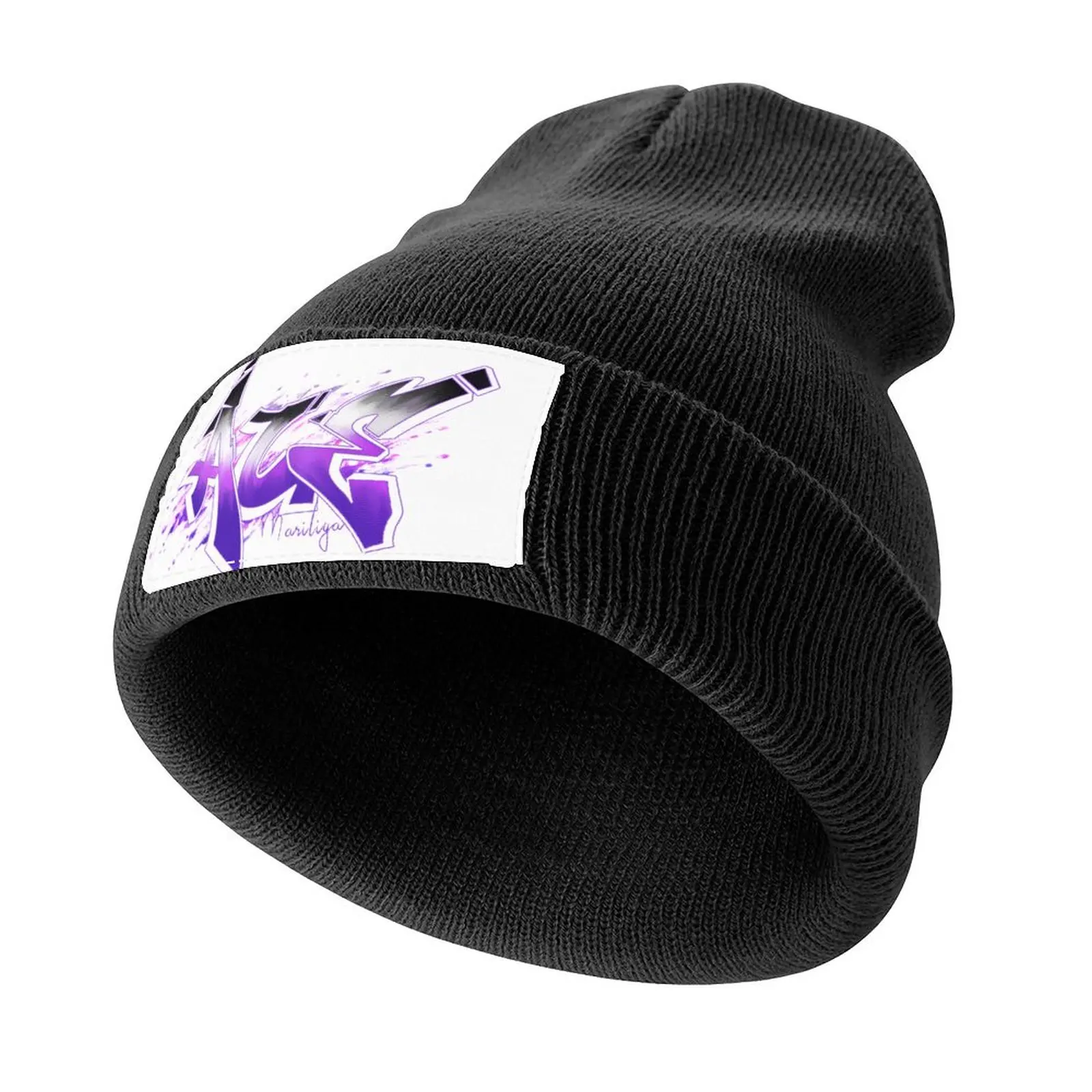 asexual Pride graffiti Knitted Cap black Luxury Cap Sun Hats For Women Men's