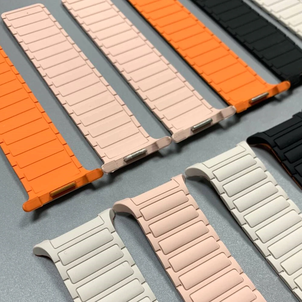 Ремешок для часов без зазоров для Samsung Galaxy Watch 8, 40 мм, 44 мм, силиконовый ремешок с магнитной петлей Galaxy Watch 8, классический мягкий браслет 46 мм