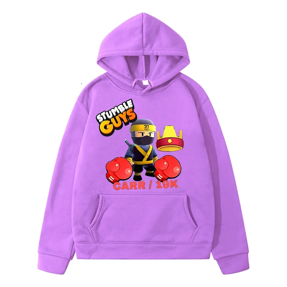 

Stumble Guys Game Kawaii Hoodies Casual Sweatshirt y2k sudadera pullover Autumn Fleece Jacket boy anime hoodie kids clothes girl