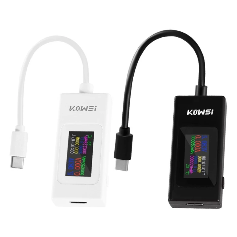 

Мультиметр 4-30 В 0-6,5 А, тип C, тестер напряжения и тока PowerBank, амперметр, вольтметр, USB-кабель, зарядное устройство,