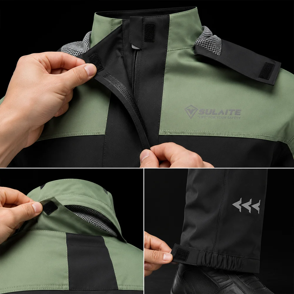 Motorcycle raincoat, outdoor split riding raincoat, rain pants, delivery rider, electric bike raincoat set