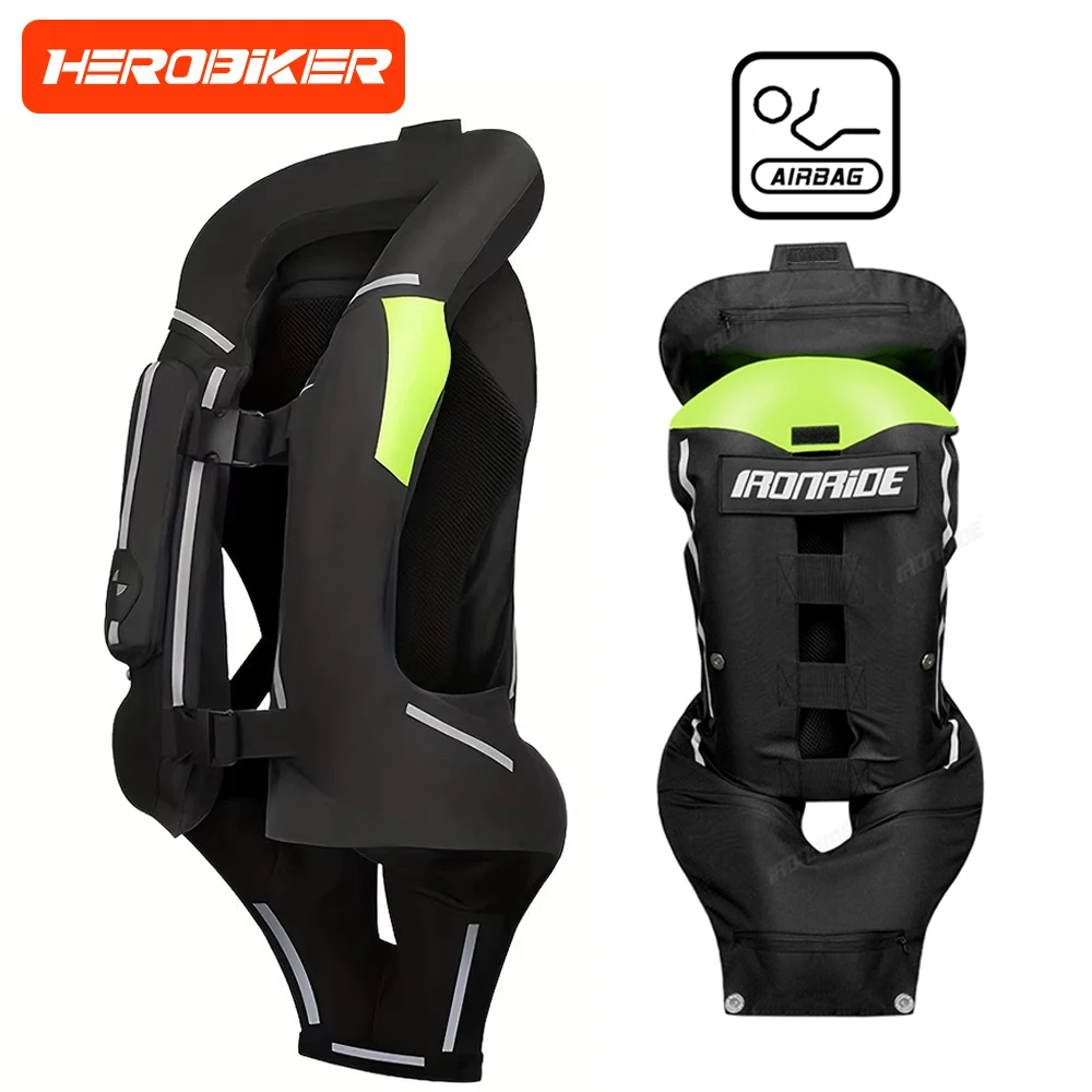 CE Certified Motorcycle Airbag Vest Jacket Motocross Protective Airbag Racing Jacket Safety Vest Jaqueta Reflective Chaqueta