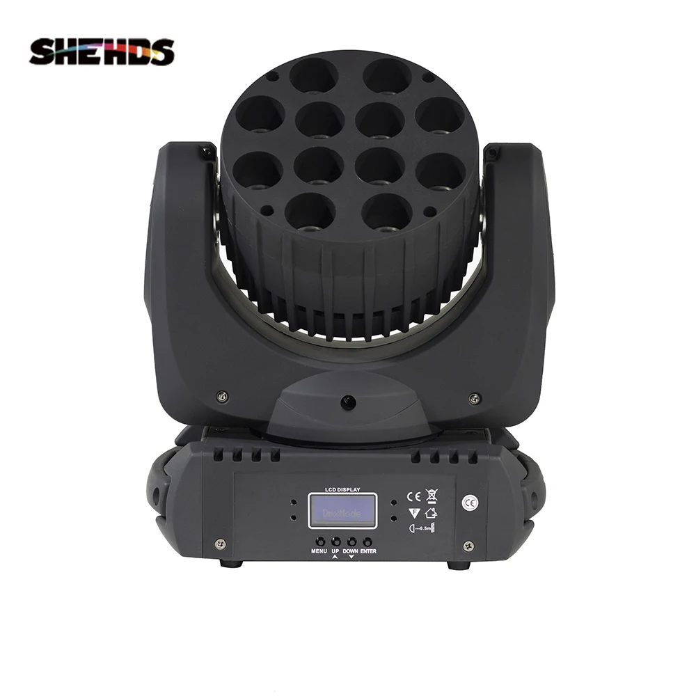 SHEHDS LED Moving Head LED Beam 12X12W RGBW DJ Lyre DMX Stage Light DMX512 for Patry DJ lights disco lights Concert Spotlight