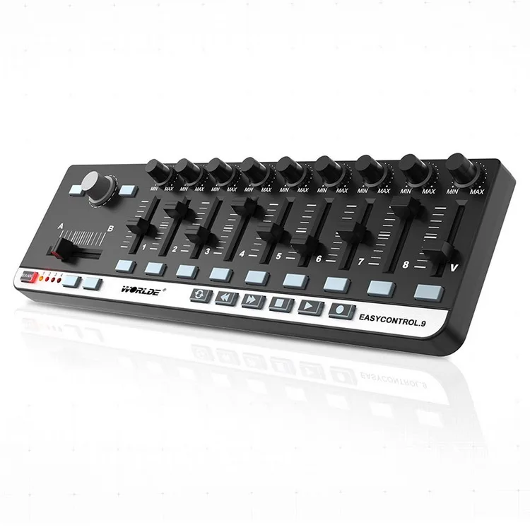 

WORLDE EasyControl.9 Portable Mini USB 9 Slim-Line Control MIDI Controller